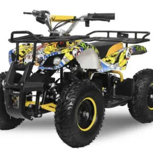 ATV Estart Copii Graffiti pe Benzina 49cc, Roți 6"