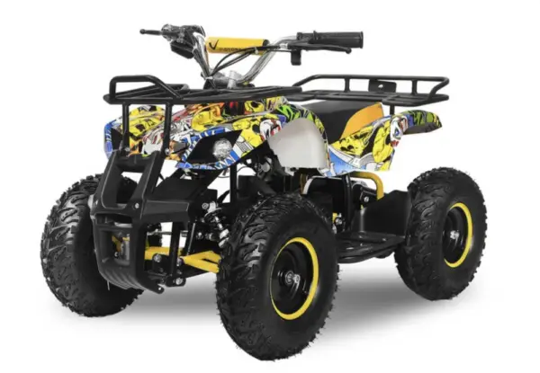 ATV Estart Copii Graffiti pe Benzina 49cc, Roți 6"
