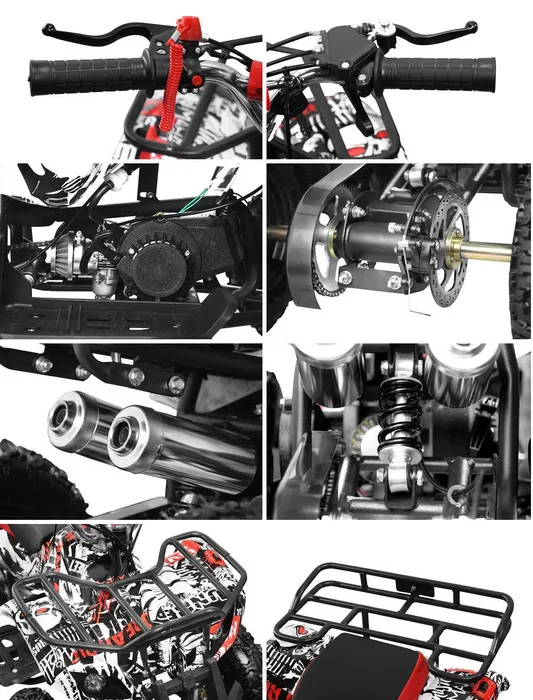 ATV Estart Copii Graffiti pe Benzina 49cc, Roți 6" - imagine 8