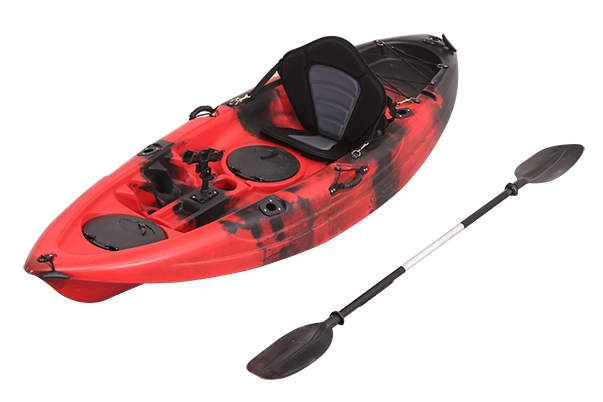 Caiac de pescuit SIT ON TOP 265 cm cu vasla scaun si suporturi pentru undite