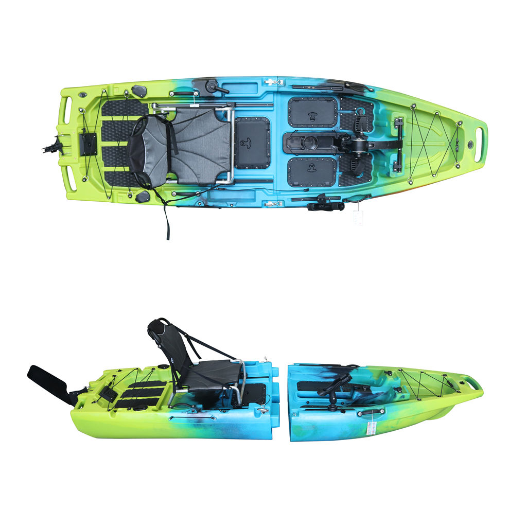 Caiac pliabil pescuit si turism cu pedale – model modular din doua sectiuni 300 cm5