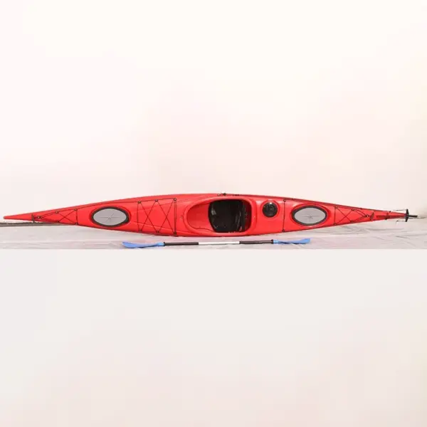 Caiac sport turistic cu un loc – 505 cm cu carma si pedale reglabile2