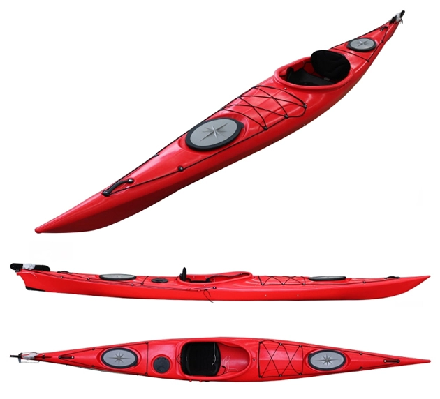 Caiac sport turistic cu un loc – cu carma si pedale reglabile, 505 cm - imagine 6