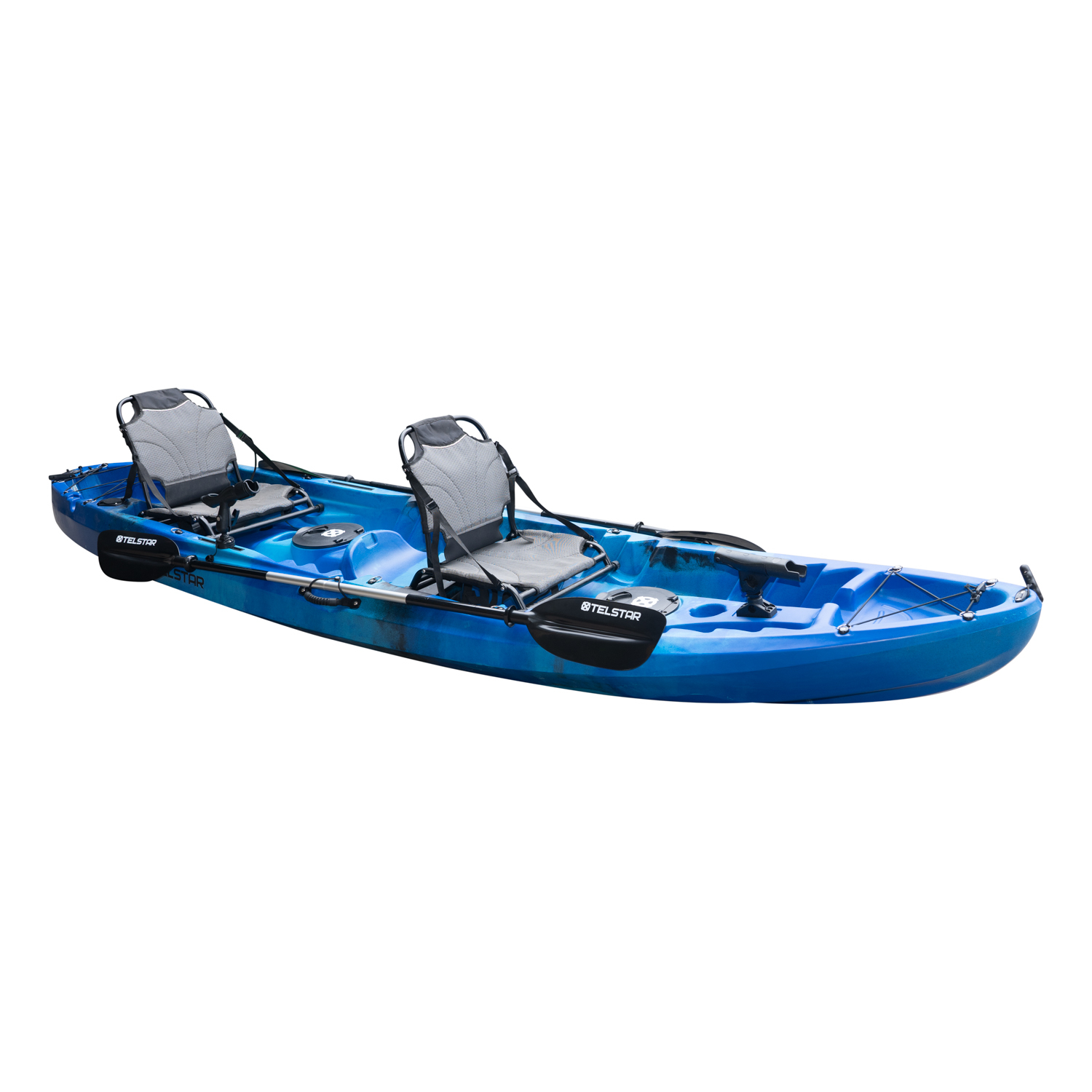 Caiac turism si de pescuit pentru familie – 2+1 locuri, cu echipare completa, 370 cm - imagine 3