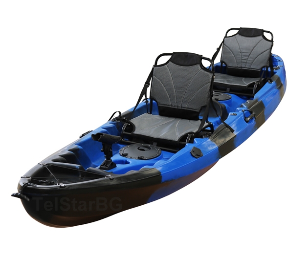 Caiac turism si de pescuit pentru familie – 2+1 locuri, cu echipare completa, 370 cm - imagine 9