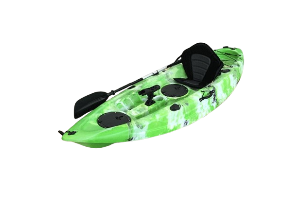 Caiac de pescuit SIT ON TOP  265 cm  cu vasla  scaun si suporturi pentru undite3
