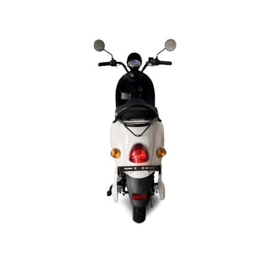 Scuter Electric Alb, Motor 2000W, Autonomie 60 km, Viteza 25 km/h, Fara Permis - imagine 7