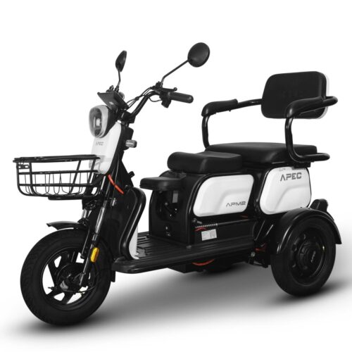 Triciclu Electric Fara Permis,  Motor 1000W, Omologat RAR, Alb
