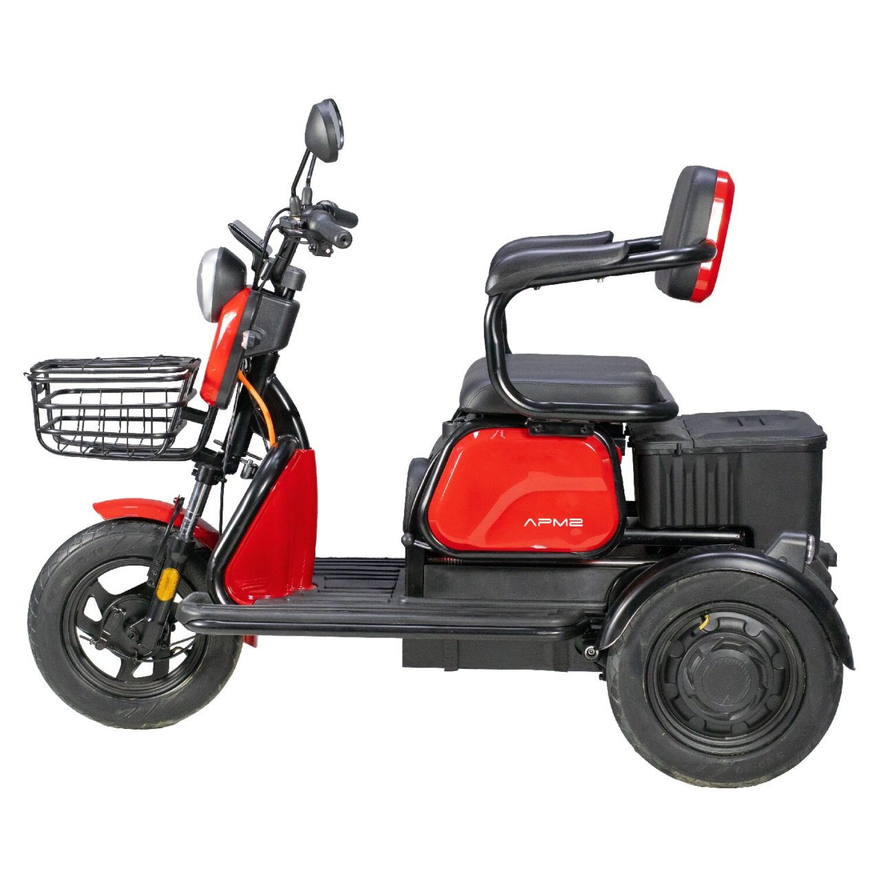 Triciclu Electric, Motor 1000W, Rosu, Omologat RAR, Fara Permis