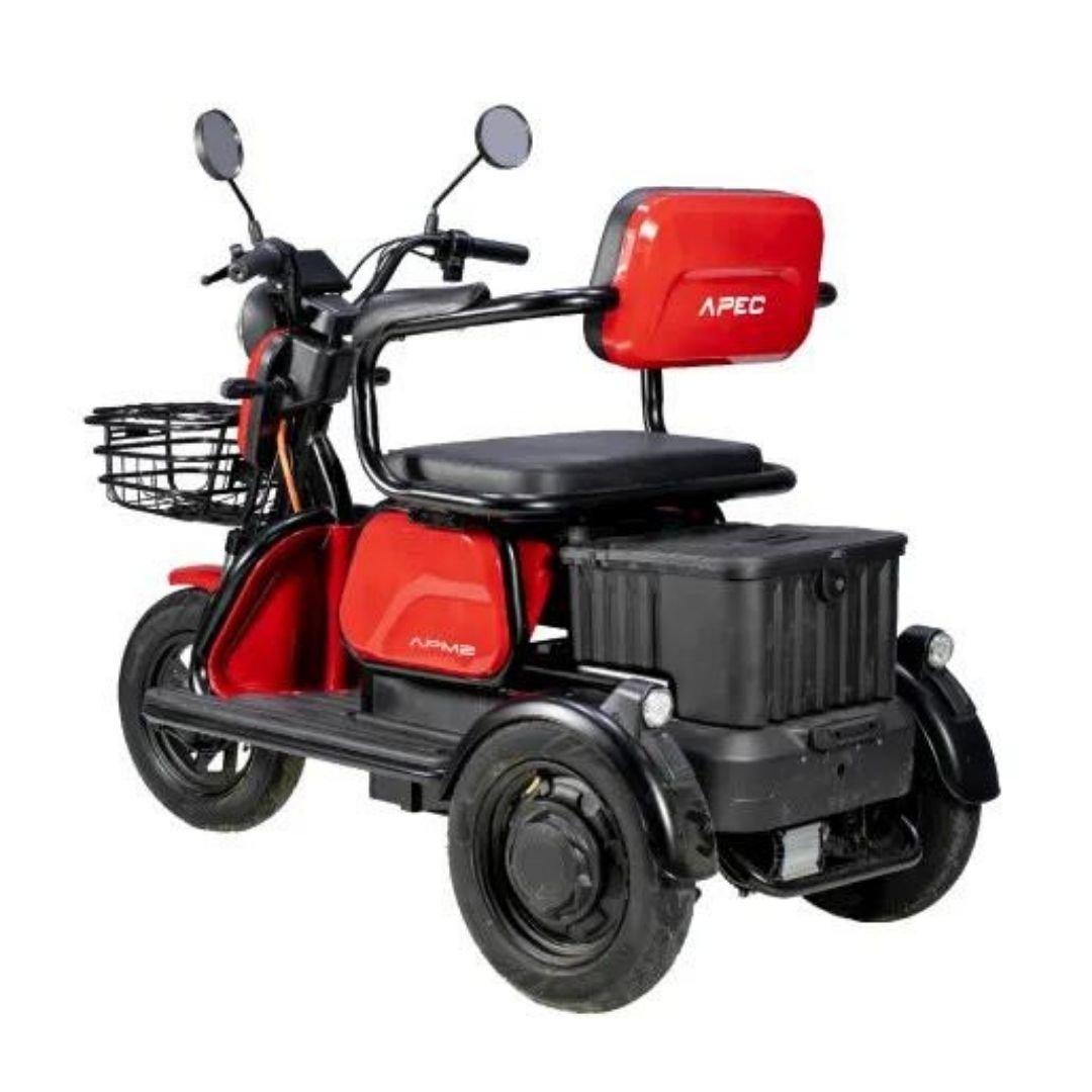 Triciclu Electric Fara Permis Motor 1000W Rosu Omologat RAR3