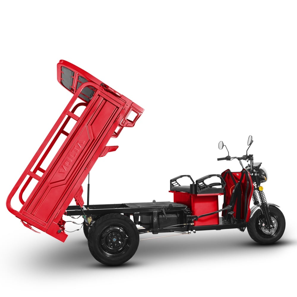 Tuk Tuk Hercules 3900W, Electric, 72V 120Ah, Cu Bena Basculabila, Rosu, Fara Permis - imagine 9