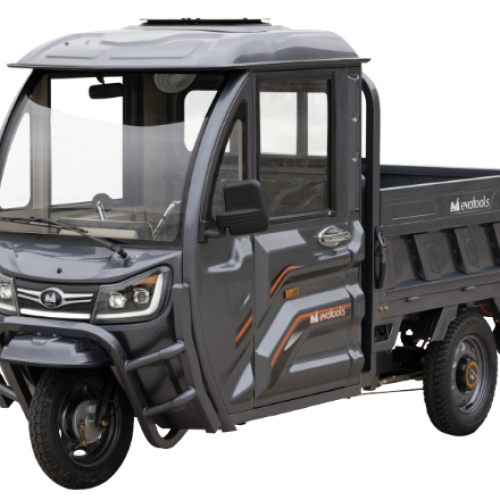 TRICICLU ELECTRIC CARGO CABINA INCHISA VOINICU TCB1500 – Gri Inchis