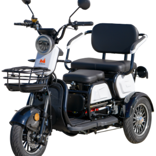 TRICICLU ELECTRIC PERSOANE DAVOS TRP1000 – 1000W / Alb/Negru