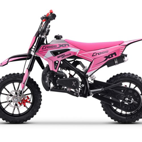 Motocicletă pe benzină pentru copii CROSS XM roz – 50cmc